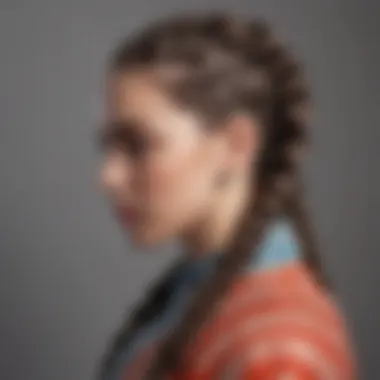 Beautifully braided hairstyle reflecting cultural elements