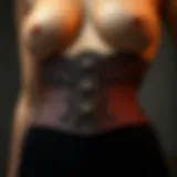 Elegant leather waist trainer showcasing intricate design elements