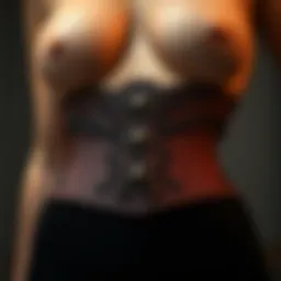Elegant leather waist trainer showcasing intricate design elements