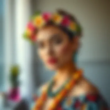 Modern Luau Headband in Fashion Modern interpretation of the luau headband in a contemporary fashion setting