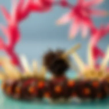 Sustainable Materials for Luau Headbands Close-up of sustainable materials used in crafting luau headbands