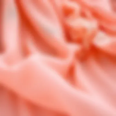 Close-up of the chiffon fabric showcasing its delicate texture and flow