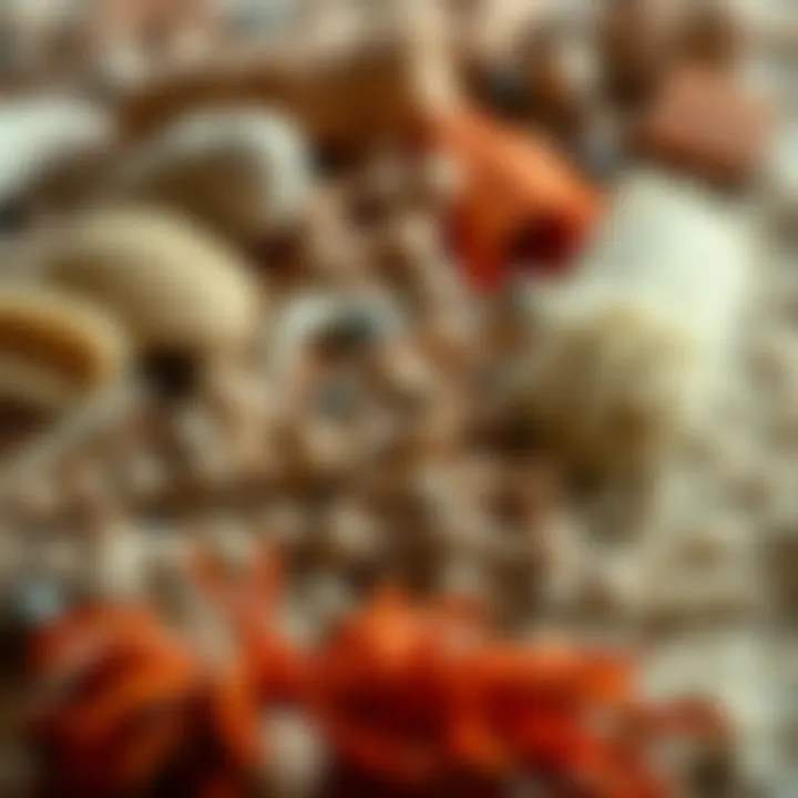 Various natural materials used in crafting high-quality crawling rugs.