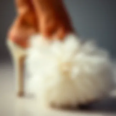 Detailing the Plush Texture of Fluffy Heels Close-up view highlighting the luxurious texture of the fluffy heel material
