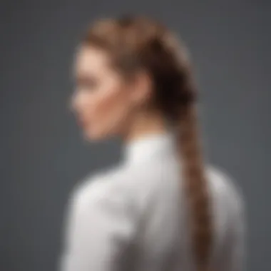 Elegant braided hairstyle showcased on a mannequin