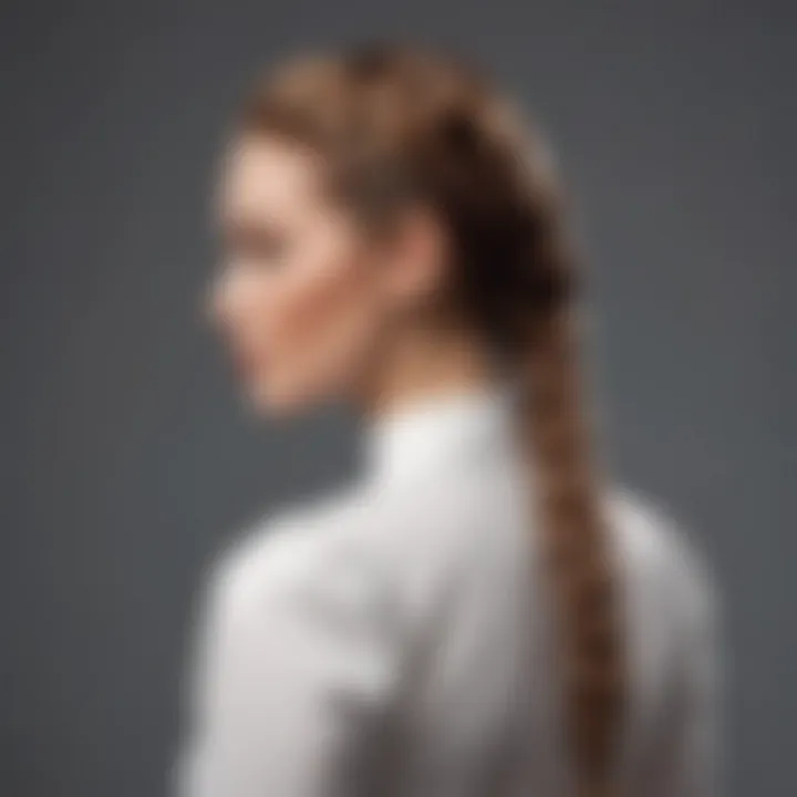 Elegant braided hairstyle showcased on a mannequin