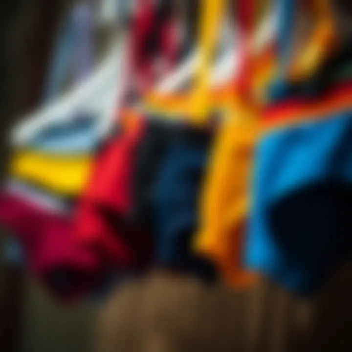 Diverse collection of jockstraps in various colors and styles