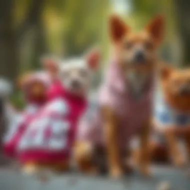 Diverse Designs: Pet Fashion at Its Best Variety of sleeveless dog hoodies showcasing unique designs