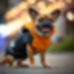 Stylish sleeveless dog hoodie on a playful pup