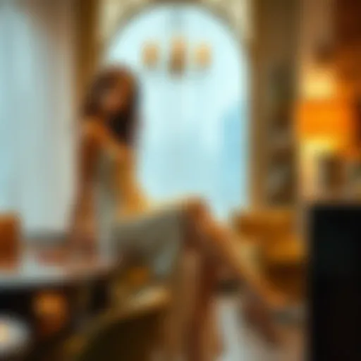 Chic Elegance of the Split Hem Dress Elegant split hem dress showcased in a chic setting