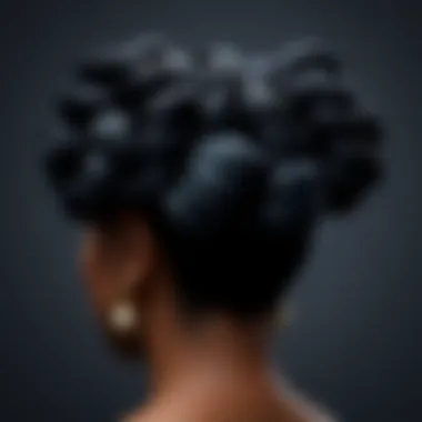 Stylish black hair piece showcasing intricate design