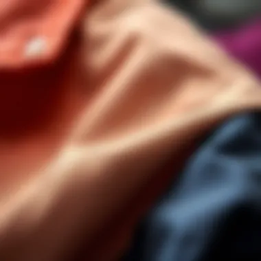 Close-up of fabric textures used in plus size half jackets.