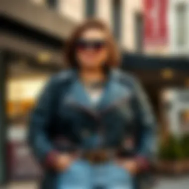 Fashionable pairing suggestions for plus size half jackets.