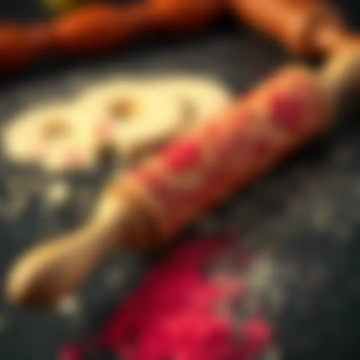 Artistry in Polymer Clay Rolling Pins Artistic polymer clay rolling pin with intricate design