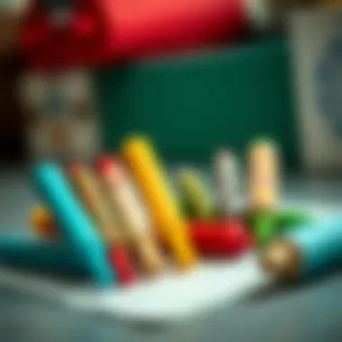 Diversity in Design: Polymer Clay Rolling Pins Diverse designs of polymer clay rolling pins displayed artistically