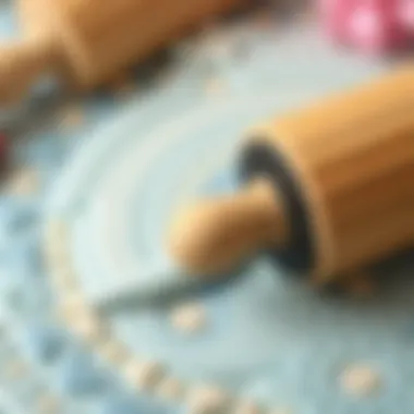 Patterns of Creativity in Clay Close-up of patterned surface created by a rolling pin