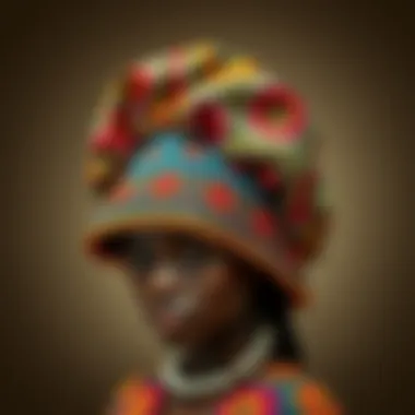 Intricate Patterns in Extra Large Bonnets A beautifully designed extra large bonnet showcasing intricate patterns and vibrant colors.