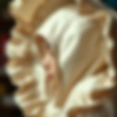 Craftsmanship and Detail in Extra Large Bonnets Close-up of an extra large bonnet revealing stitching and craftsmanship details.