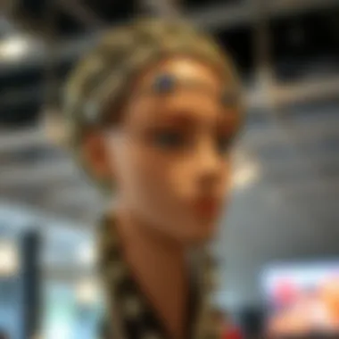 A meticulously crafted life-size mannequin head showcasing intricate details