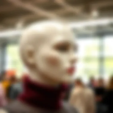 A sustainable mannequin head collection highlighting eco-friendly practices