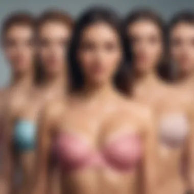 Diverse body types showcasing strapless bras