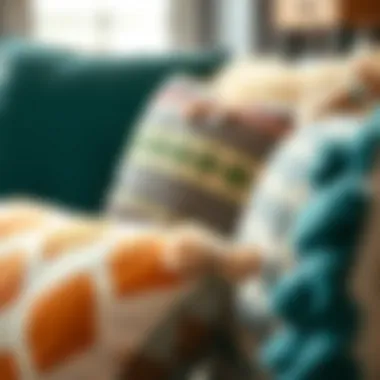 Eco-Friendly Material Choices A close-up of sustainable materials used in throw pillow cushion covers