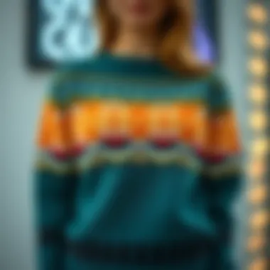 Intricate Patterns in Sweater Design A stylish unique sweater with intricate patterns