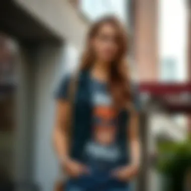 Effortless Casual: Black Jean Vest with Graphic Tee Casual look featuring a black jean vest over a graphic tee