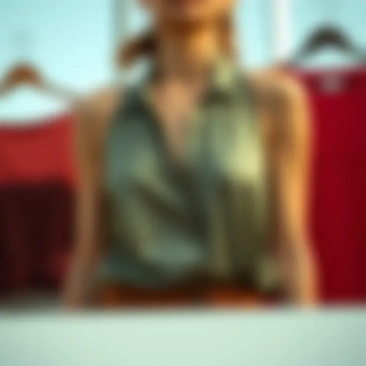 A collection of various silk vest styles