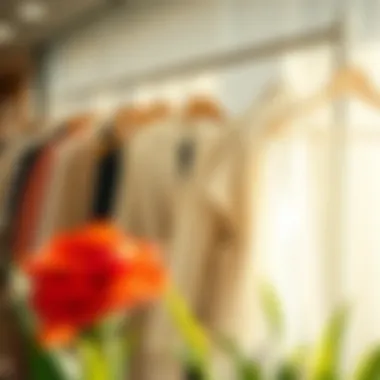 Sustainable fashion display featuring eco-friendly sheer jackets