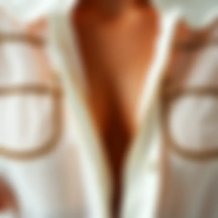 Close-up of sheer fabric showcasing intricate details