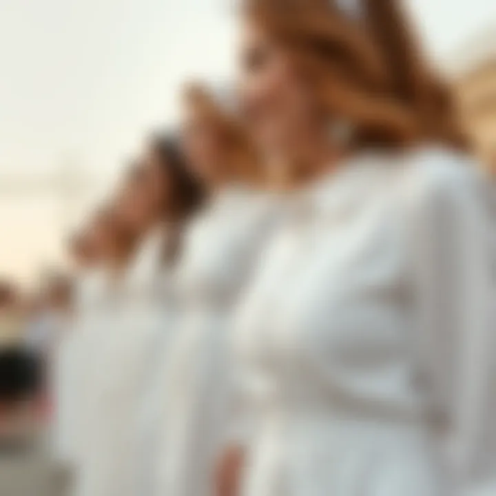 A timeline illustrating the evolution of the white teacher dress
