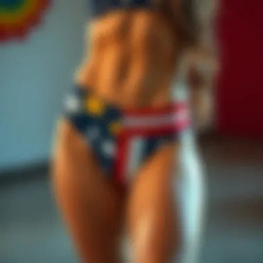 Contemporary design of women's American flag underwear