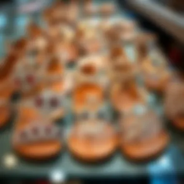 A variety of rhinestone flat sandals showcasing design options