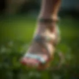 Elegant snake skin sandal with intricate design