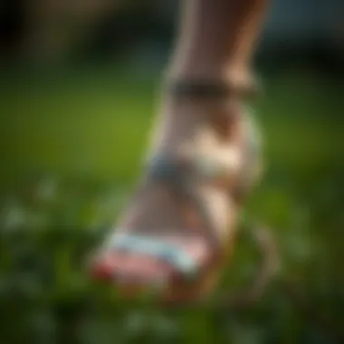 Elegant snake skin sandal with intricate design