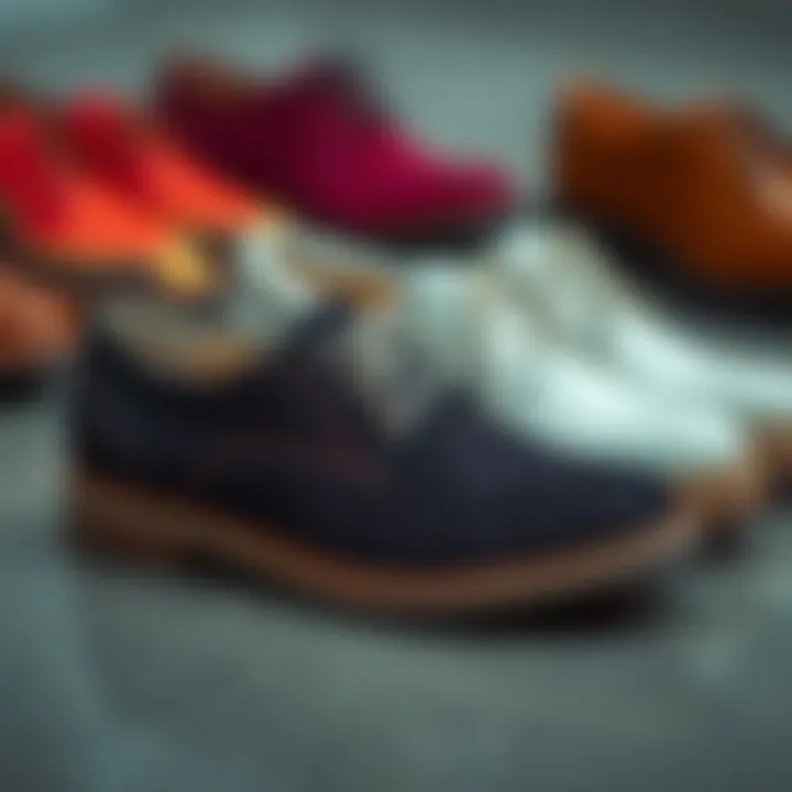 Diverse Material Options A variety of material choices for wedge oxfords