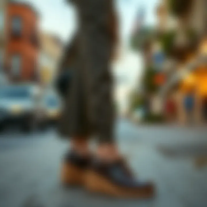 Versatile Pairing with Wedge Oxfords A stylish outfit paired with wedge oxfords showcasing versatility