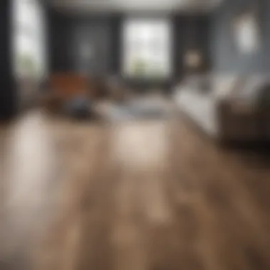 Elegant wood-look vinyl flooring in a modern living room