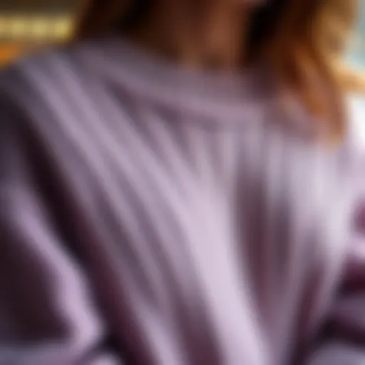 Elegant cashmere sweater showcasing its delicate fibers
