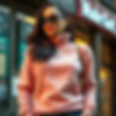 Fashion-forward fleece lined thermal top styled for a chic look