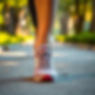 Illustration of a foot utilizing a non-slip shoe insert in action