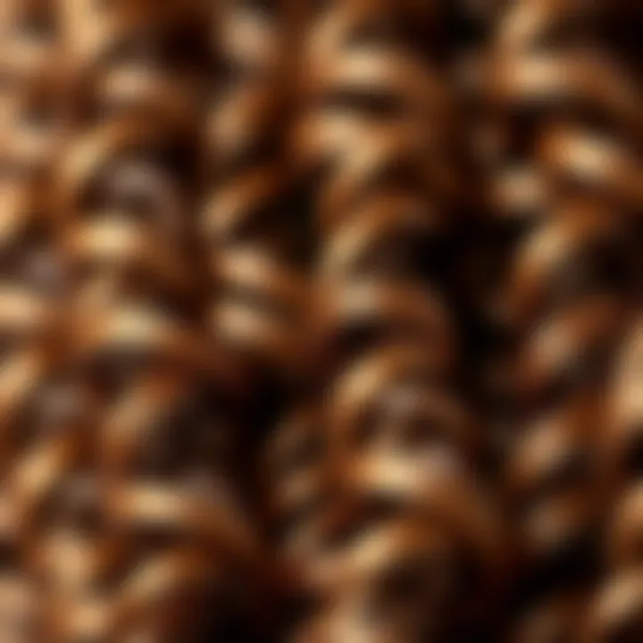 Close-up view of Freetress Spring Twist texture highlighting curls
