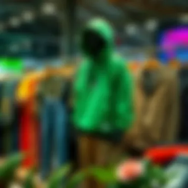 Eco-friendly street wear collection on display