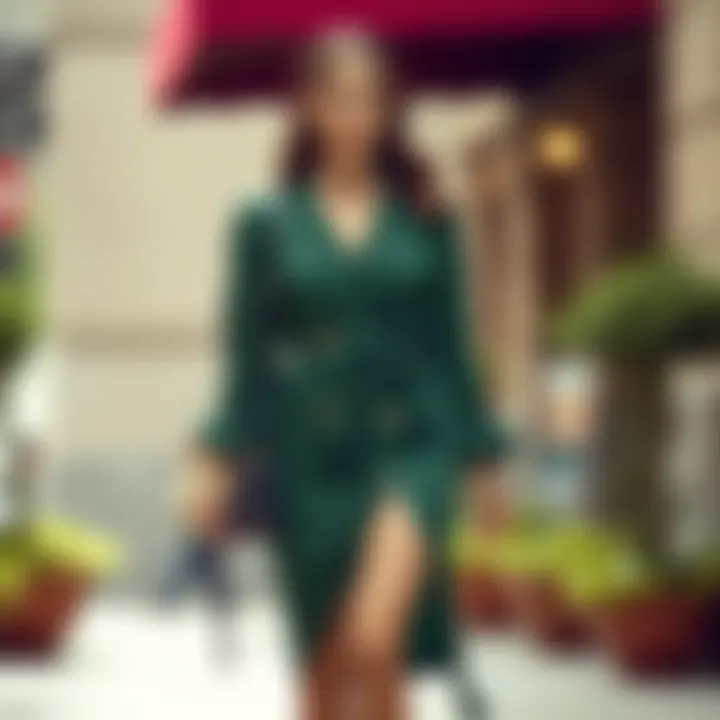 Elegant styling options for a green two-piece skirt set