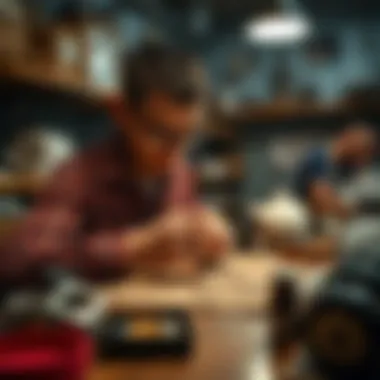 Artisan Craftsmanship: A Labor of Love Artisan carefully crafting the projection necklace