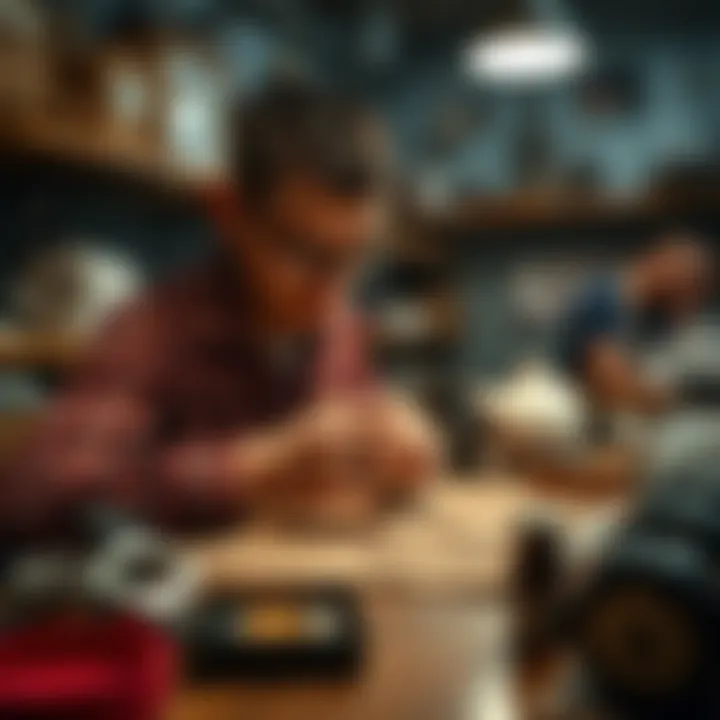 Artisan Craftsmanship: A Labor of Love Artisan carefully crafting the projection necklace