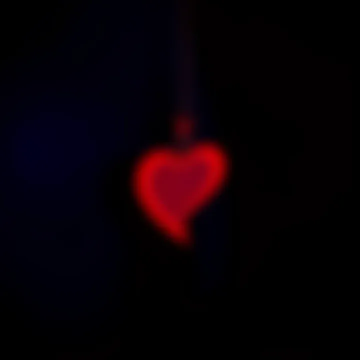 Illuminating Love: The Projection Effect Showcasing the projection effect of the necklace in a dark environment