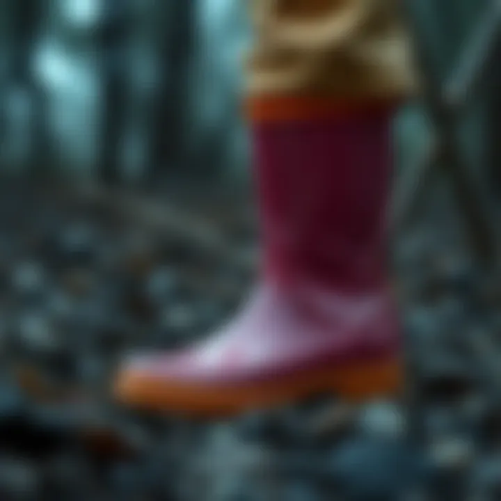 Sustainable Material Composition Eco-friendly materials used in non-slip rubber boots.