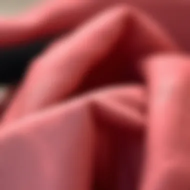 Close-up of innovative fabric used in wide soft headbands, highlighting texture and quality